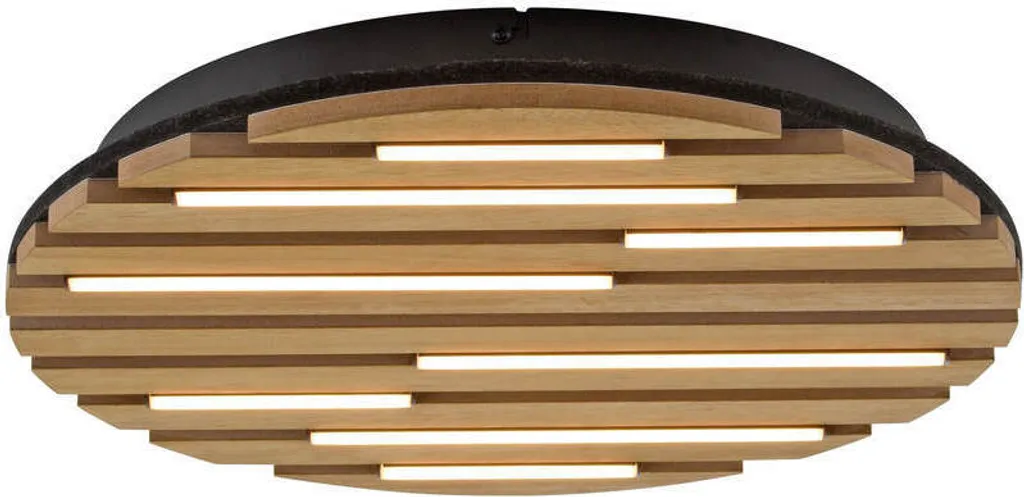 JUST LIGHT Lampada da soffitto a LED AKUSTIK pannello acustico con impiallacciatura in vero legno di quercia Soggiorno, sala da pranzo, corridoio, cucina, ufficio, camera da letto 15590-79, 15591-79, 15592-79