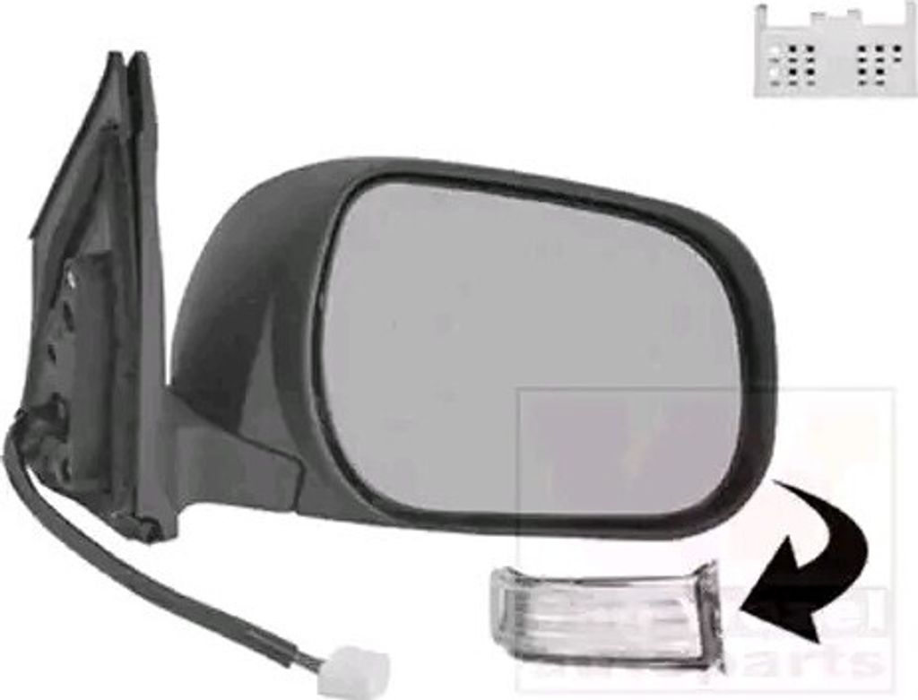 VAN WEZEL 5471818 Außenspiegel Seitenspiegel Rechts für TOYOTA RAV 4 III (ACA3, ACE, ALA3, GSA3, ZSA3) Konvex Beheizt