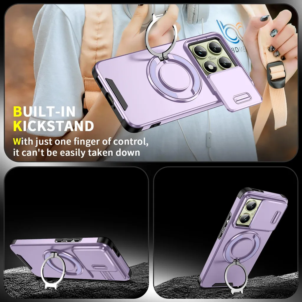 Custodia Xiaomi 14T Viola: Stile Urbano e Protezione Totale Camera - 4