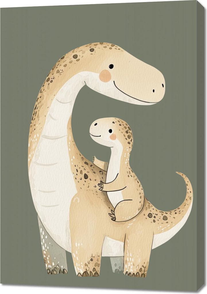 Bild 70x100cm Muster für Kinder, Junge fürs Zimmer - Dinosaurier