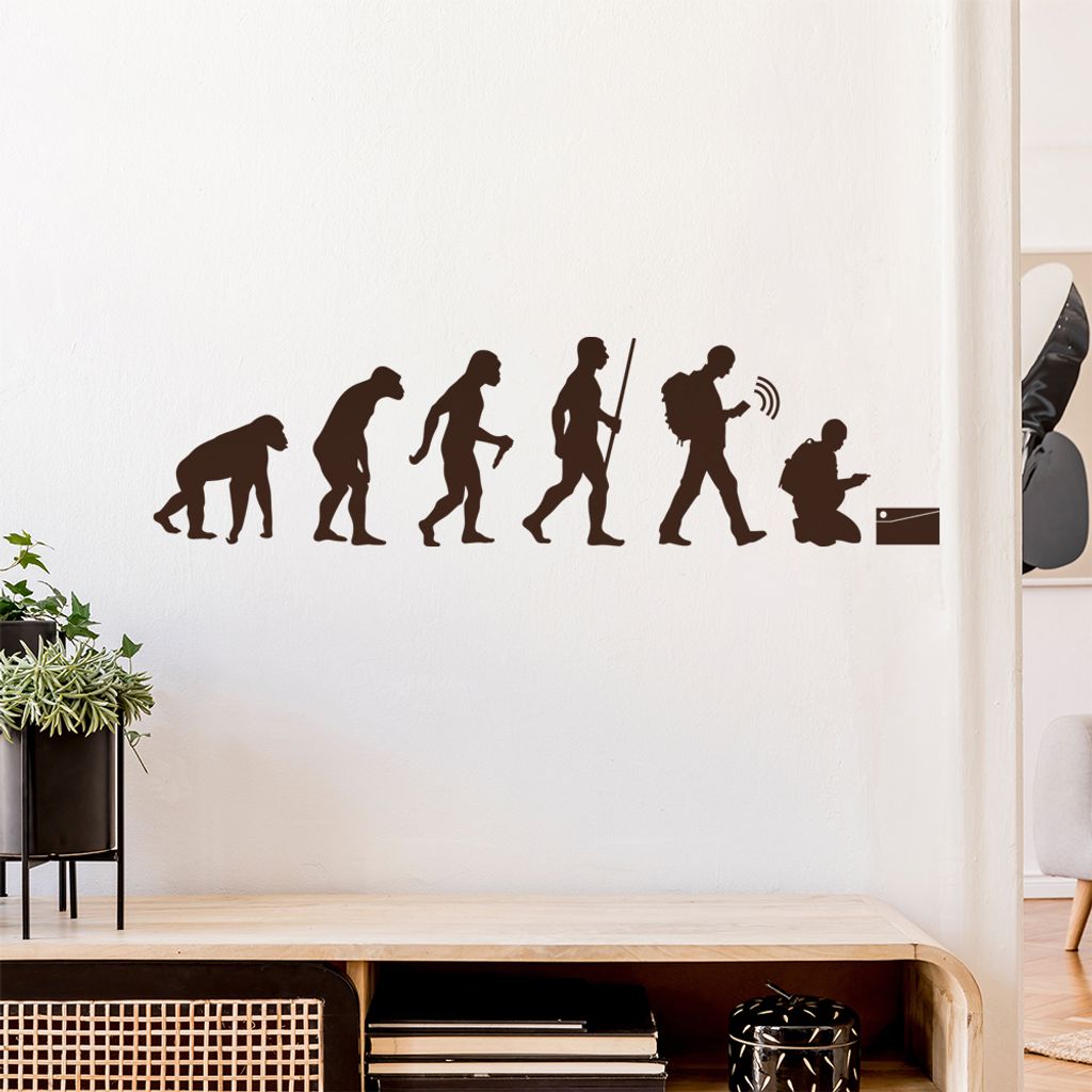 Geocaching Fund Evolution Wandtattoo Wandaufkleber Wall Sticker - Dekoration, Küche, Wohnzimmer, Schlafzimmer, Badezimmer