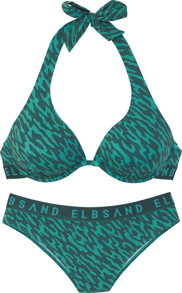 Elbsand Bügel-Bikini petrol bedruckt Größe 44 Cup C