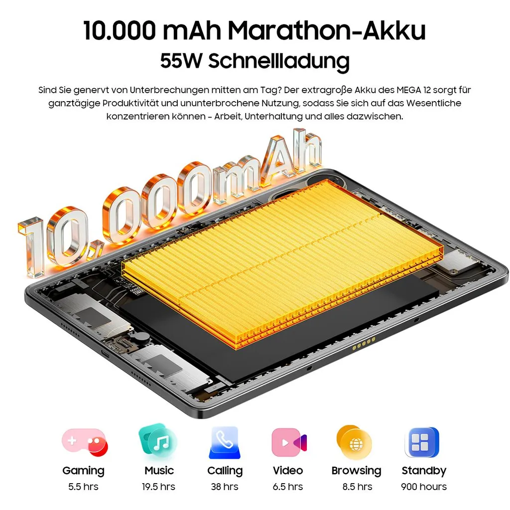 Tablette antichoc Blackview MEGA 12 pour éviter les pannes en extérieur - 9