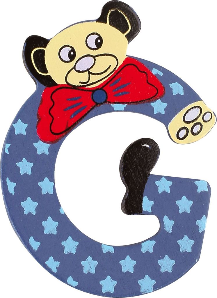 Small Foot 7307 Bären-ABC aus Holz, Buchstabe G, bunt (1 Stück)