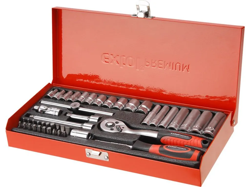 Kit douilles 1/4 anti-usure 45 pièces EXTOL pour boulons difficiles