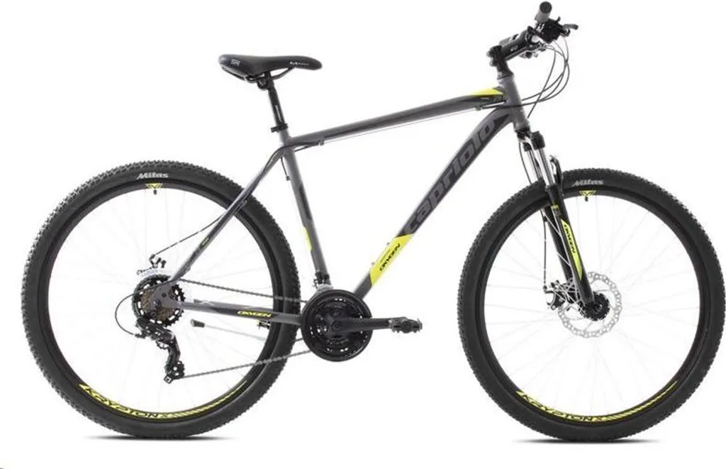 Vélo Tout Terrain VTT 29 pouces Capriolo OXYGEN cadre 19 gris et jaune