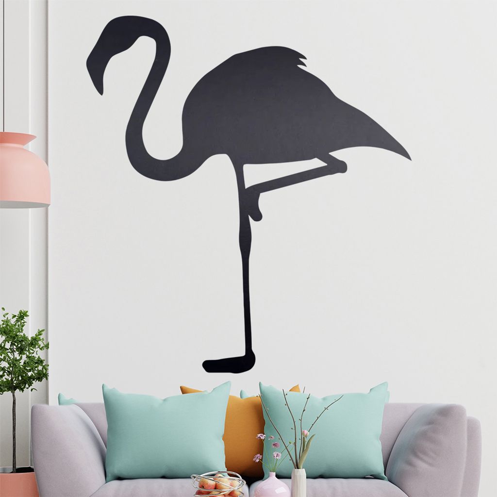 KIWISTAR Flamingo - Rosa Pink Vogel Feder Wandtattoo in 6 Größen - Wandaufkleber Wall Sticker - Dekoration, Küche, Wohnzimmer, Schlafzimmer, Bad...