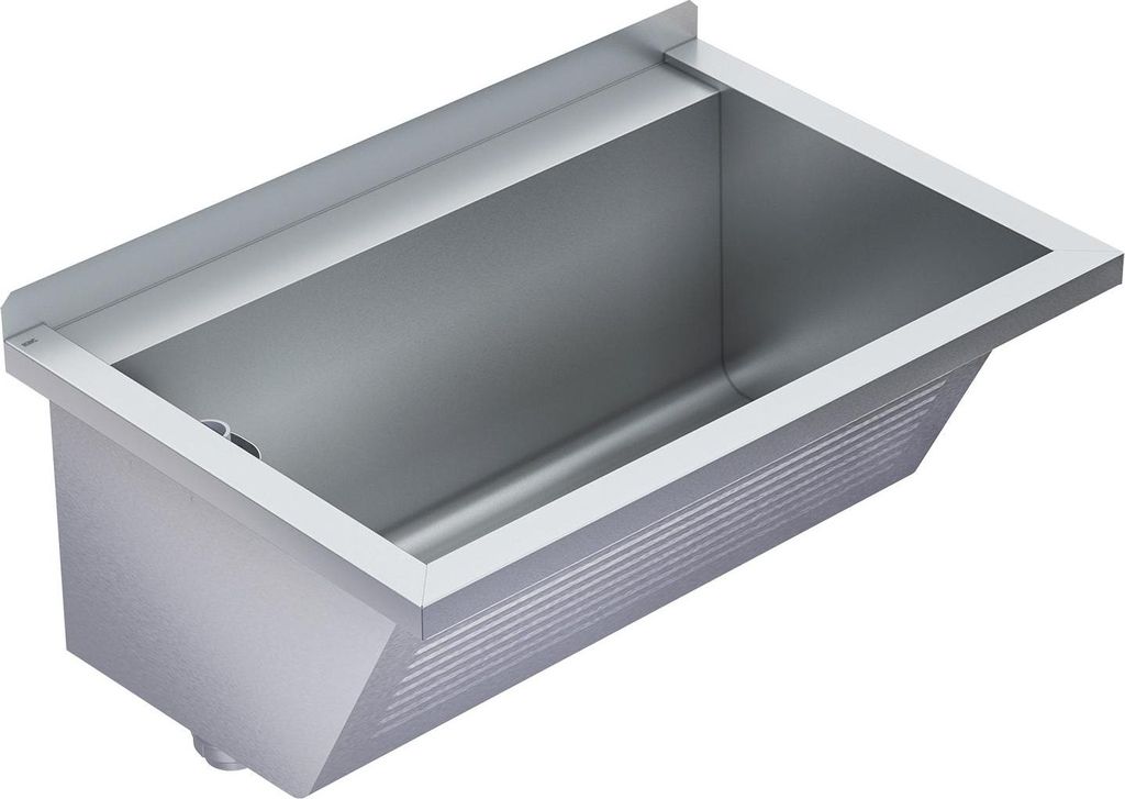 KWC AR Waschtrog, SIRIUS, Edelstahl, 750x354x500 mm, Ablauf links