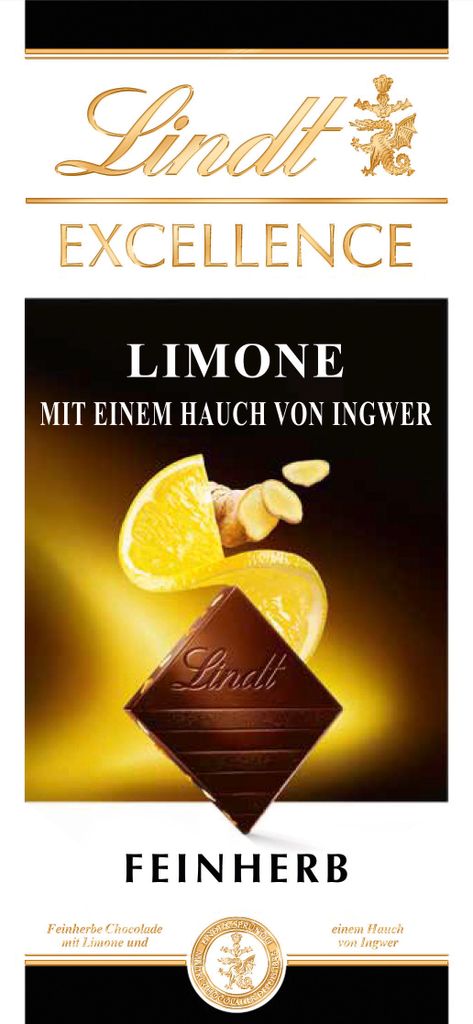 Lindt Excellence Limone Ingwer 100g Produktbild 