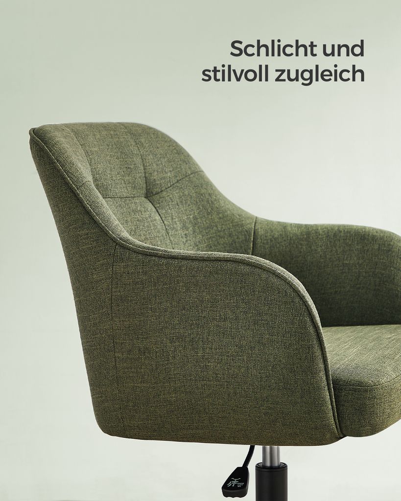 SONGMICS Schreibtischstuhl, höhenverstellbar, grün Produktbild 3