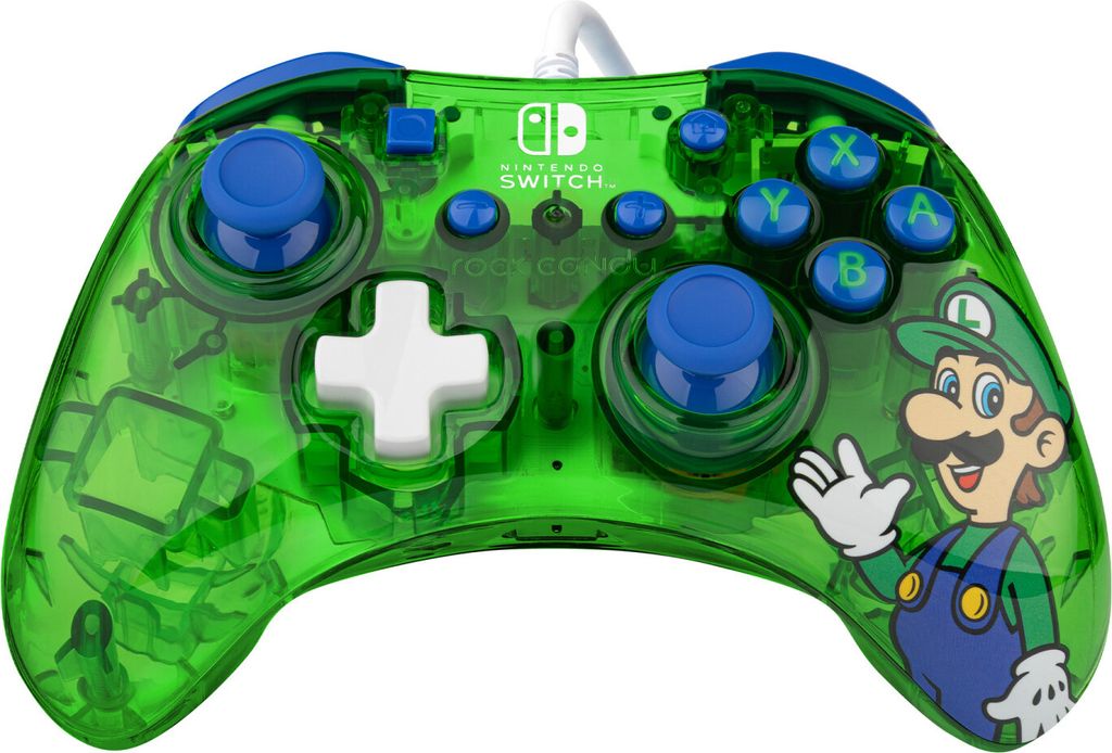 PDP Controller Rock Candy Luigi Lime Switch