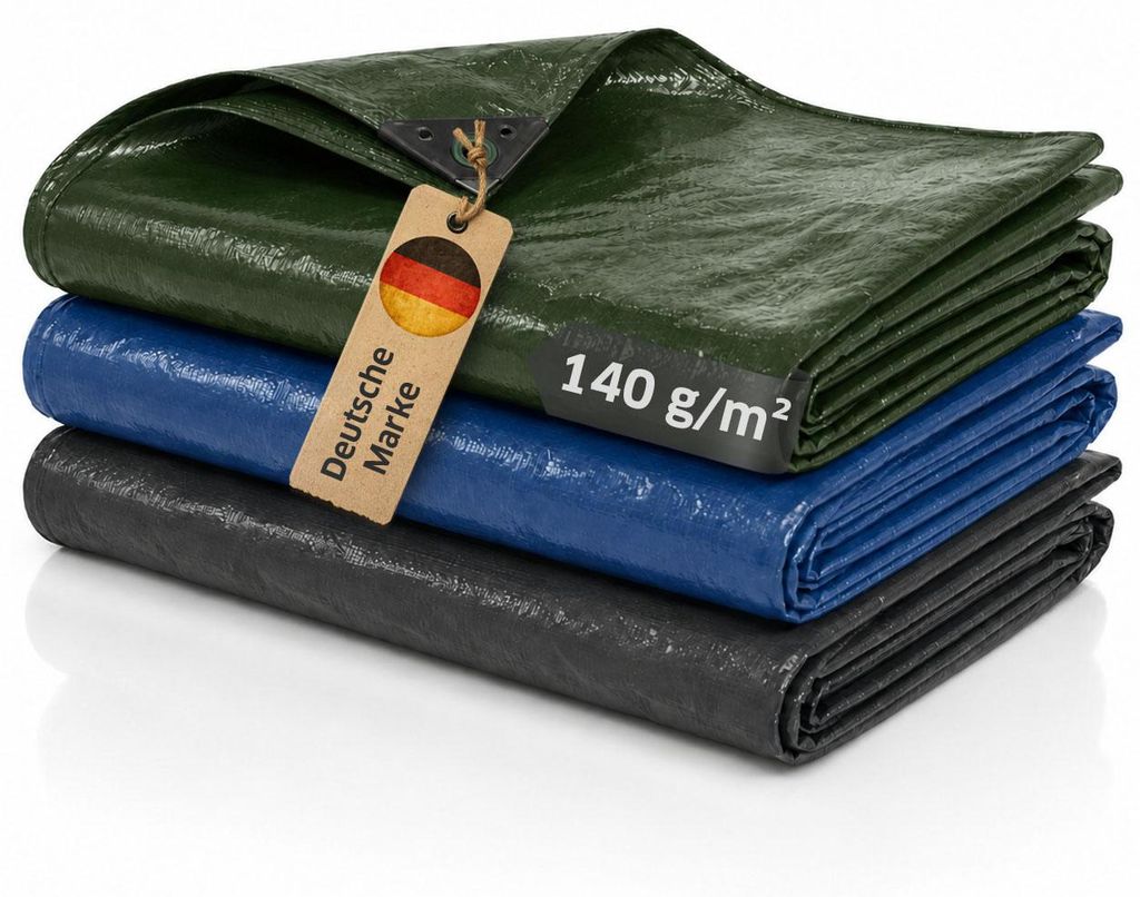 NOOR Abdeckplane PROFI - 140g/m² - 10x15 m - Grün - Produktbild 