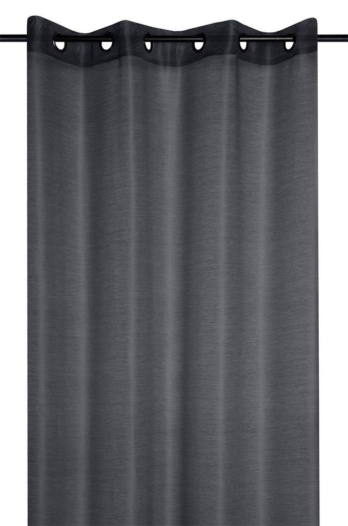 STOF | Zasłony - LINWOOD - 140x260 cm - Błyszcząca czerń - Zdjęcie produktu 