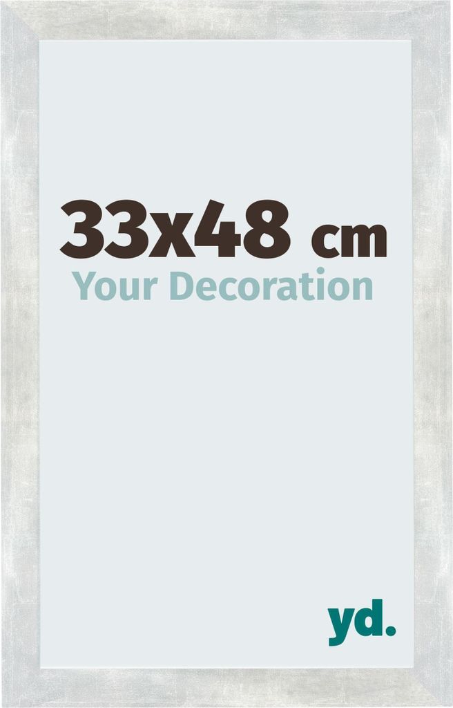 Bilderrahmen, 33x48 cm, Silberglanz Vintage, MDF, Mura