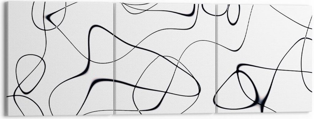 Bild auf Leinwand - Leinwandbild - 3 Teile - Linie nichts Muster - 150x50cm - Wand Bild - Wanddeko - Wandbilder - Leinwanddruck - Bilder - Wanddeko...