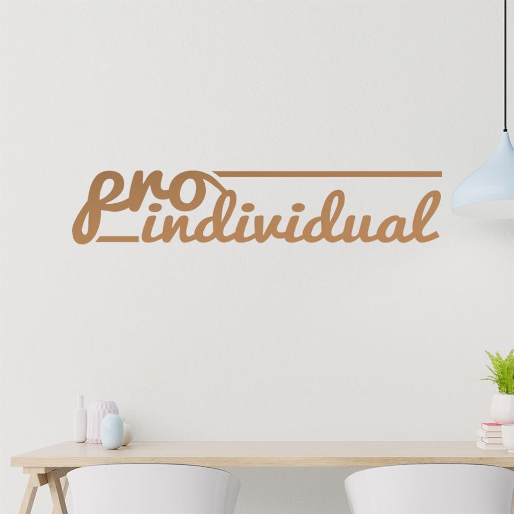 pro individual Wandtattoo in 6 Größen - Wandaufkleber Wall Sticker - Dekoration, Küche, Wohnzimmer, Schlafzimmer, Badezimmer