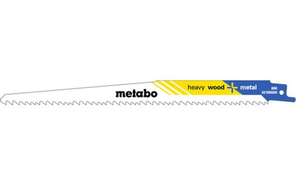 Metabo 5 Säbelsägeblätter heavy wood + metal 225 x 1,25 mm, BiM, 3,2- 5,1 mm/ 5-8 TPI