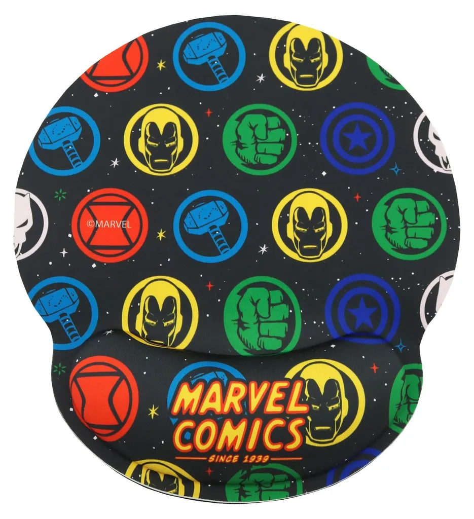 Tapis de souris ergonomique Marvel Avengers avec repose-poignet gel