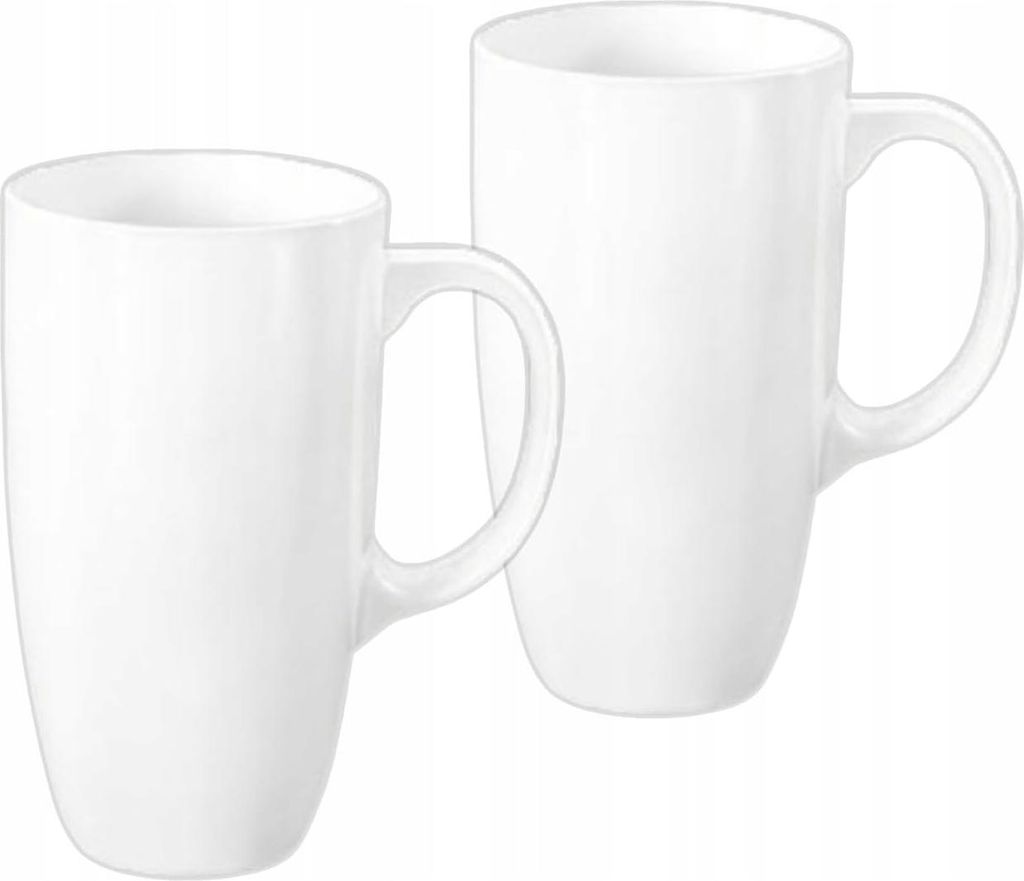 Zestaw 2 kubków Wilmax 630 ml, biała porcelana, Zdjęcie produktu 