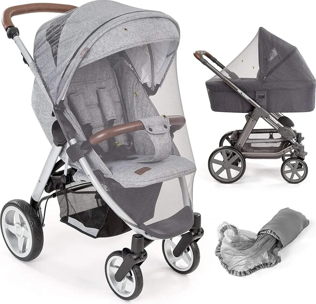 Moustiquaire de voyage pour lit bébé et poussette - Accessoire Gris été