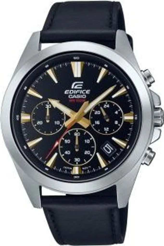Casio Edifice EFV-630L-1AVUDF Montre Cuir Étanche 100m - Noir