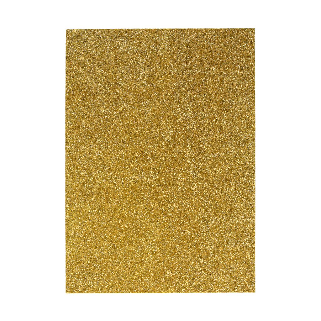 folia Glitter-Moosgummi selbstklebend 200 x 290 mm, 5 Blatt, gold 231