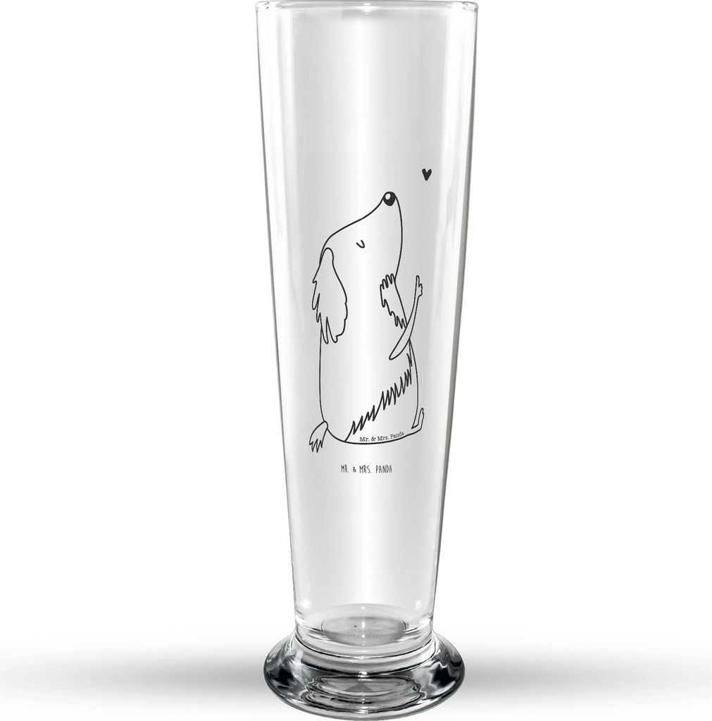 Mr. & Mrs. Panda Bierglas Hund Liebe - Transparent - Geschenk, Glasbierglas, Trinkglas, Glasbecher, Sprüche, Hunde, Bier Glas, Süß, Bierbecher, ...