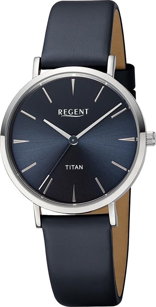 Regent Leder Damen Uhr Armbanduhr Quarz schwarz Lederarmband D2UR2094102