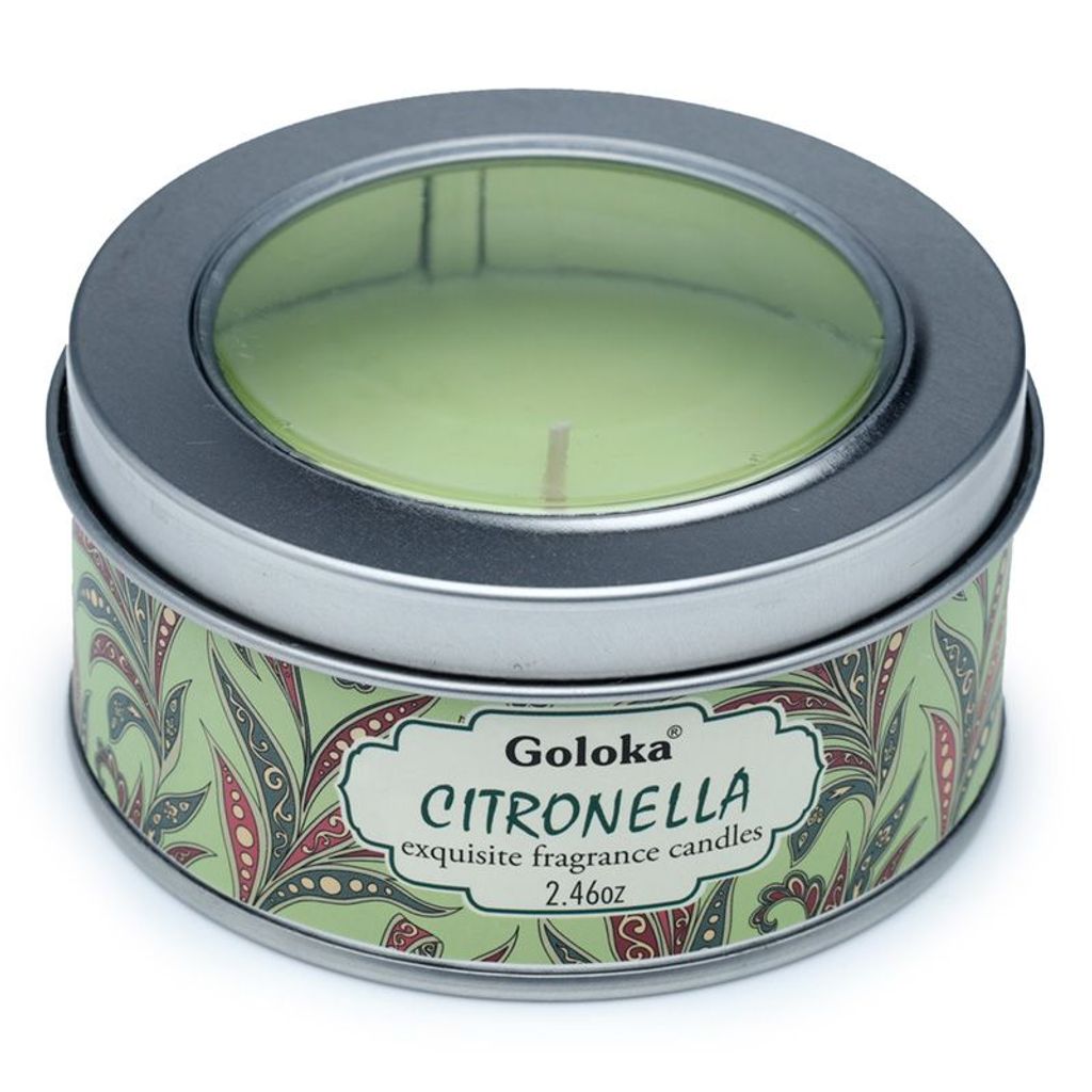 Goloka Citronella-Paraffinwachs-Duftkerze in einer Dose