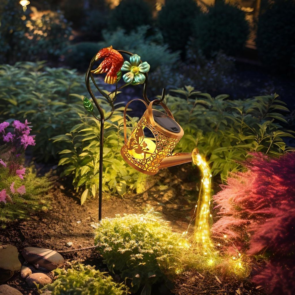Fairy LED Solar Kupfer Kettle Lights Outdoor Kettle Lights Deko Garten