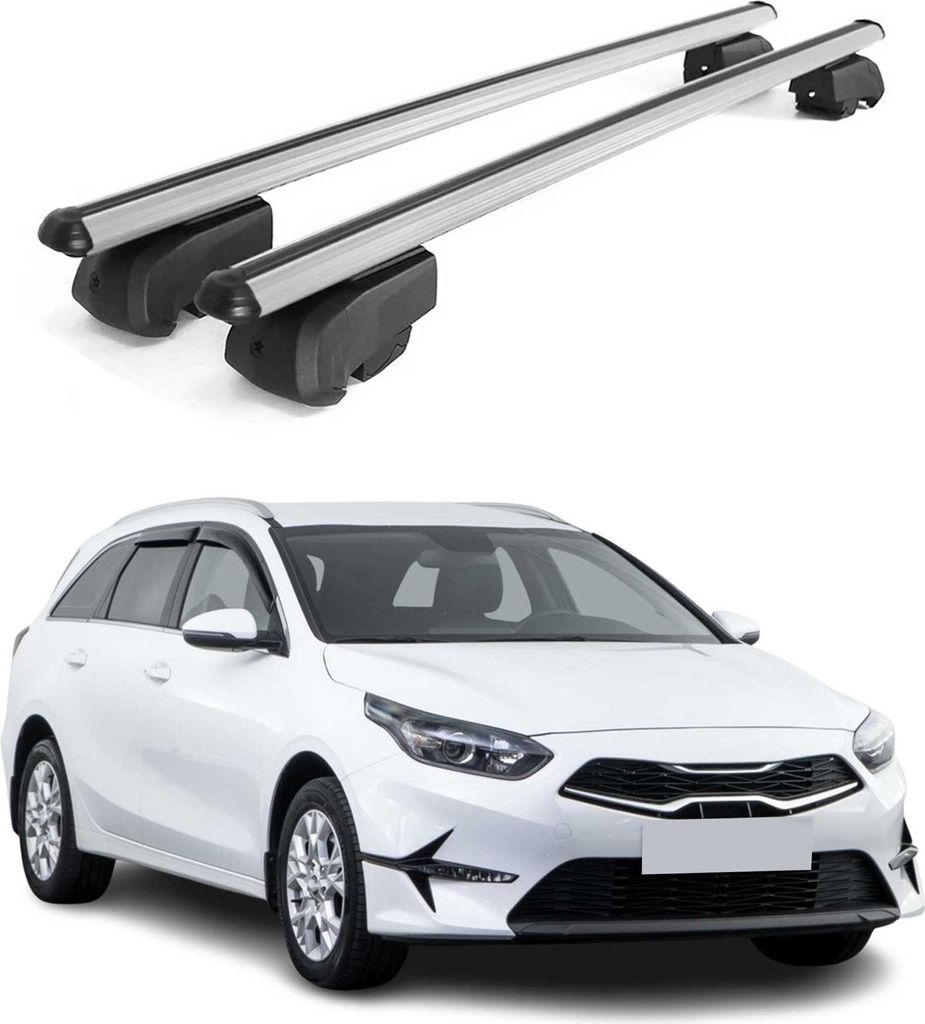 Dachträger Gepäckträger für Kia Ceed SW 2019-2021 Querträger ABE Alu Grau 2x