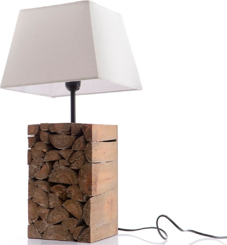 Tischlampe Holzscheite 25x25x51 cm