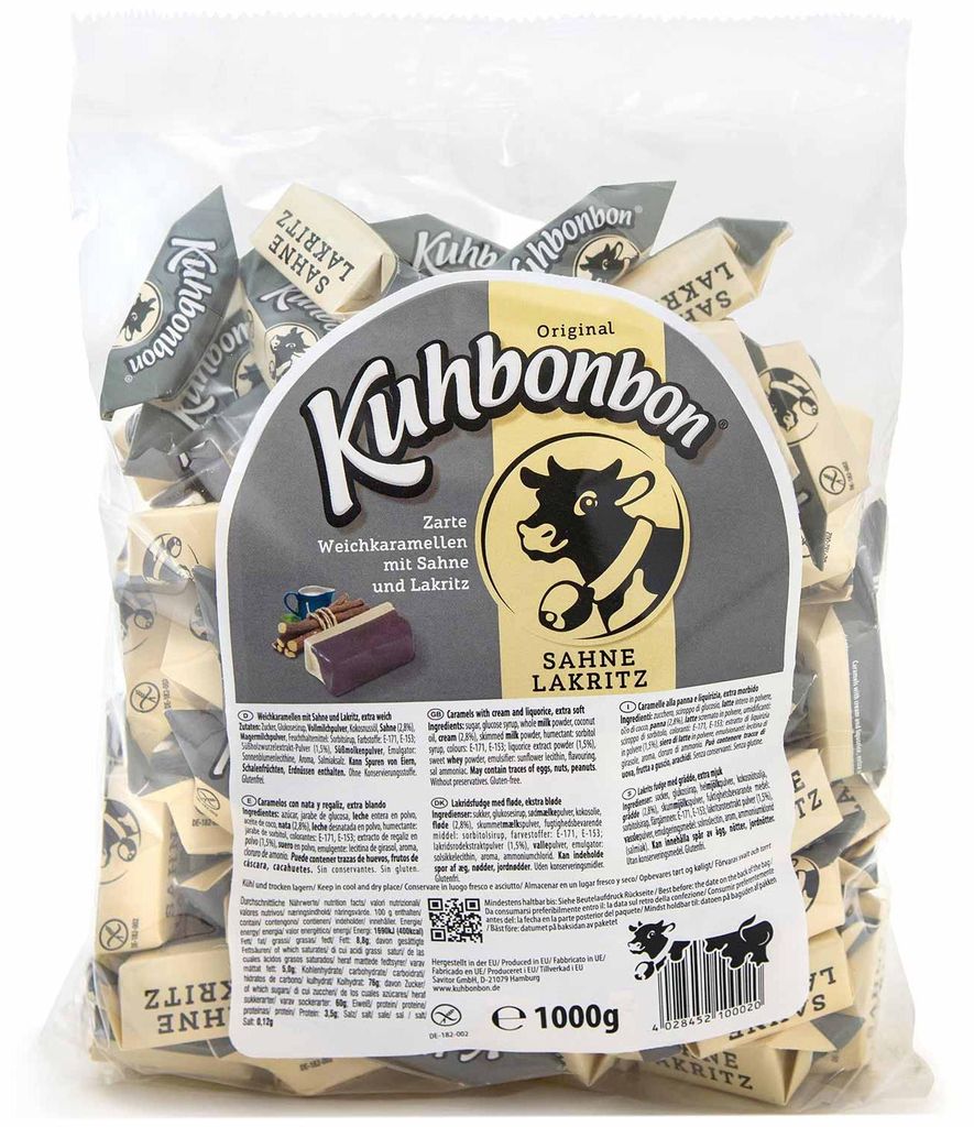 Kuhbonbon Sahne Lakritz 1kg Produktbild 