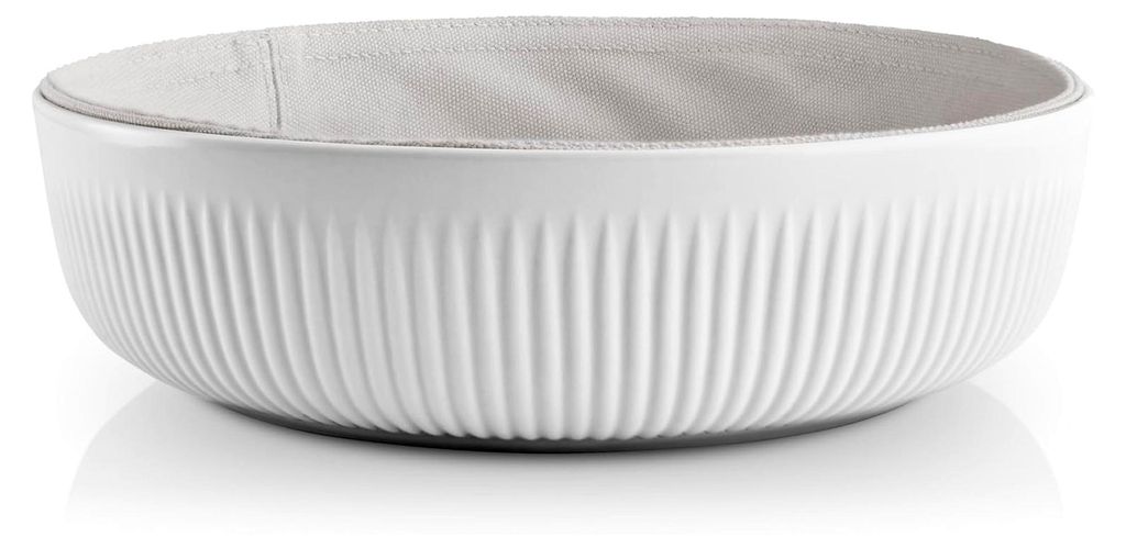 Eva Trio | Legio Nova Brotkorb 24 cm | Der Stoffeinsatz schützt das Brot und fängt Krümel auf | Weiß