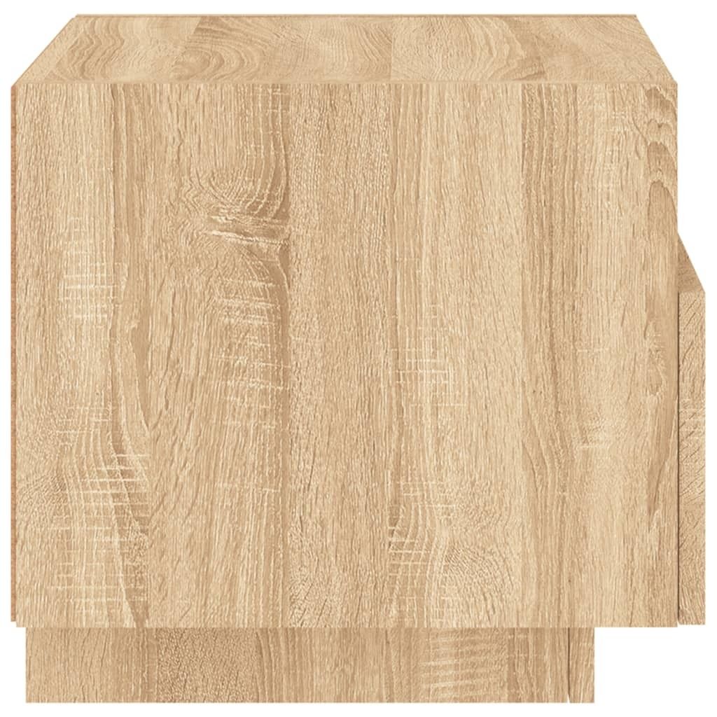vidaXL Nachttisch mit LED-Leuchten Sonoma Eiche 40x39x37 cm Produktbild 2