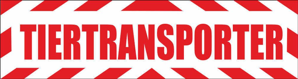 INDIGOS UG - Magnetschild "Tiertransporter" mit Rahmen 30 x 8 cm reflektierend - Magnetfolie für Auto / LKW / Truck / Baustelle / Firma