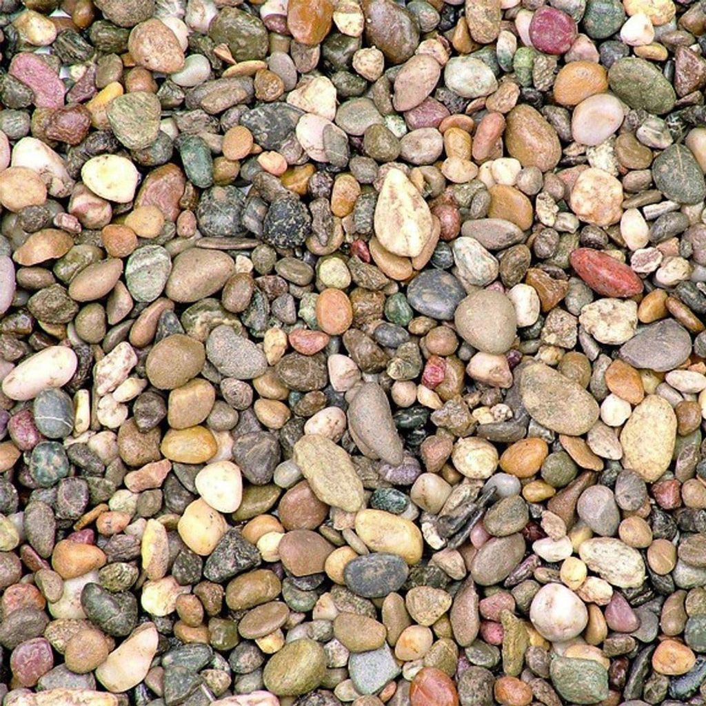 BURI Rheinkies bunt 25Kg 8/16 Naturstein 8-16mm Kies Kieselsteine Garten Deko natürliche Steine Zierkies bunt Kieselerde Steingarten Gartenteich N...