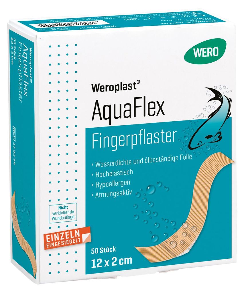 Weroplast AquaFlex Fingerpflaster 12x2cm, 50 Stk/Pkg Produktbild 