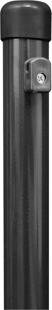 Alberts Zaunpfosten für Maschendrahtzäune für die Befestigung mit Einschlag-Bodenhülsen, anthrazit-metallic, Länge 1415 mm, Pfosten-Ø 34 mm