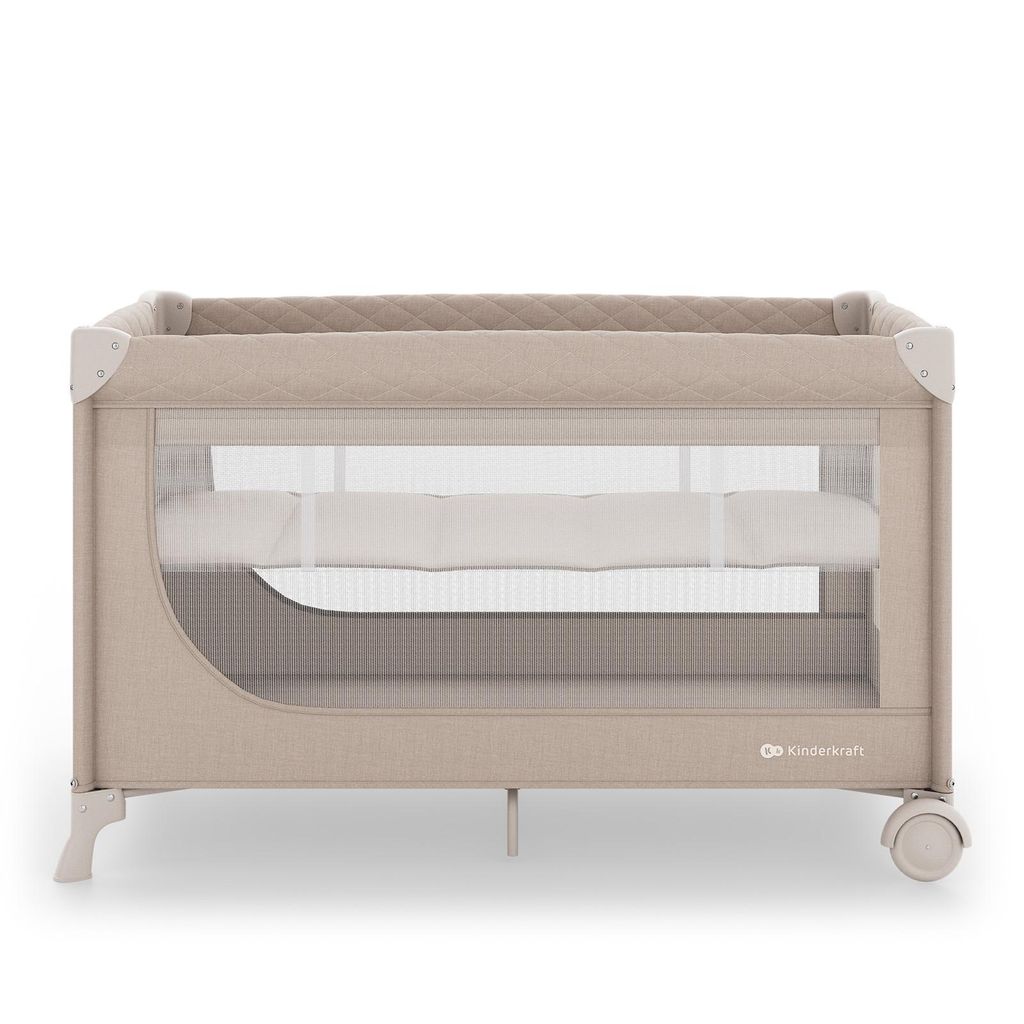 Lettino da viaggio 2 in 1 Kindekraft Leody Up, color beige Immagine del prodotto 