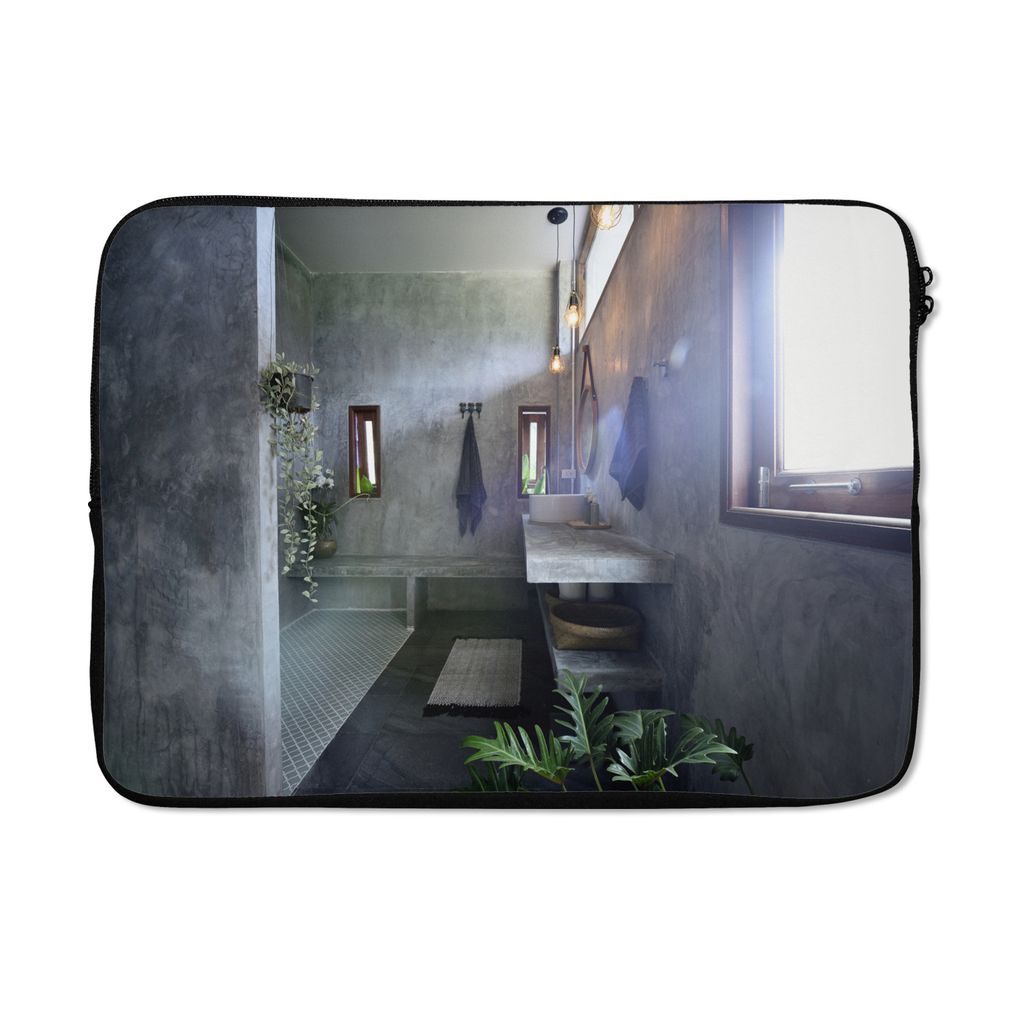 MuchoWow Laptop Hülle 14 Zolls Badezimmer Laptoptasche - Laptoptasche - Stoßsicher - Schutzhaube
