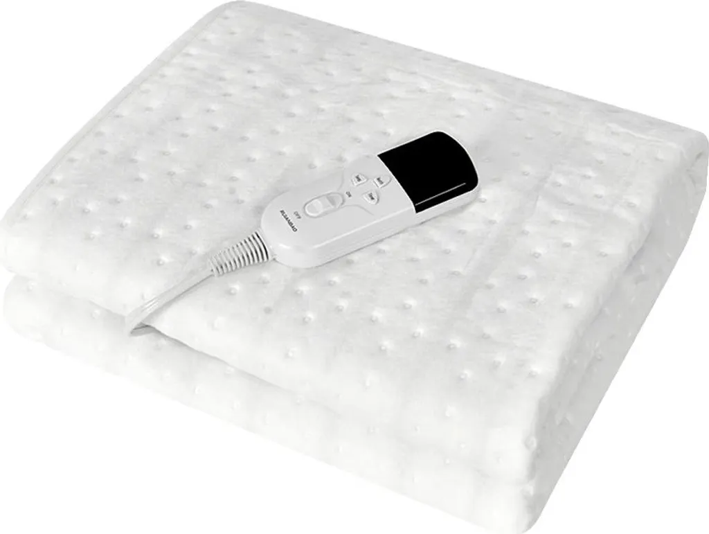 Dites adieu au lit froid avec la couverture chauffante 150x80cm blanc ivoire