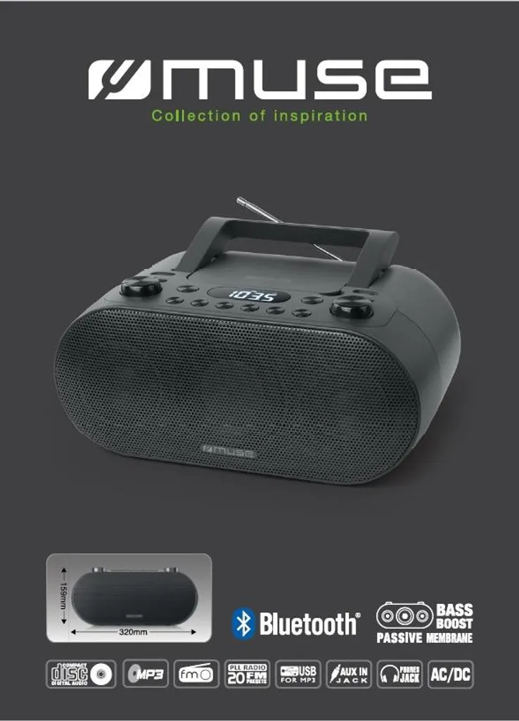 Recensione Muse M35BT: Radio CD con USB, Bluetooth e Passive Membrane - 2