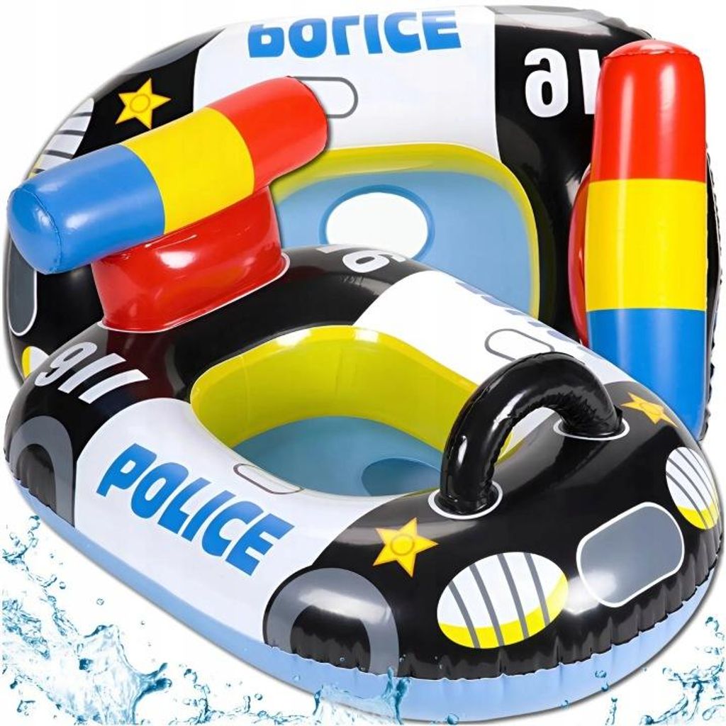 Kinder Schwimmring Auto Polizei Sitzring Aufblasbar Mit Produktbild 