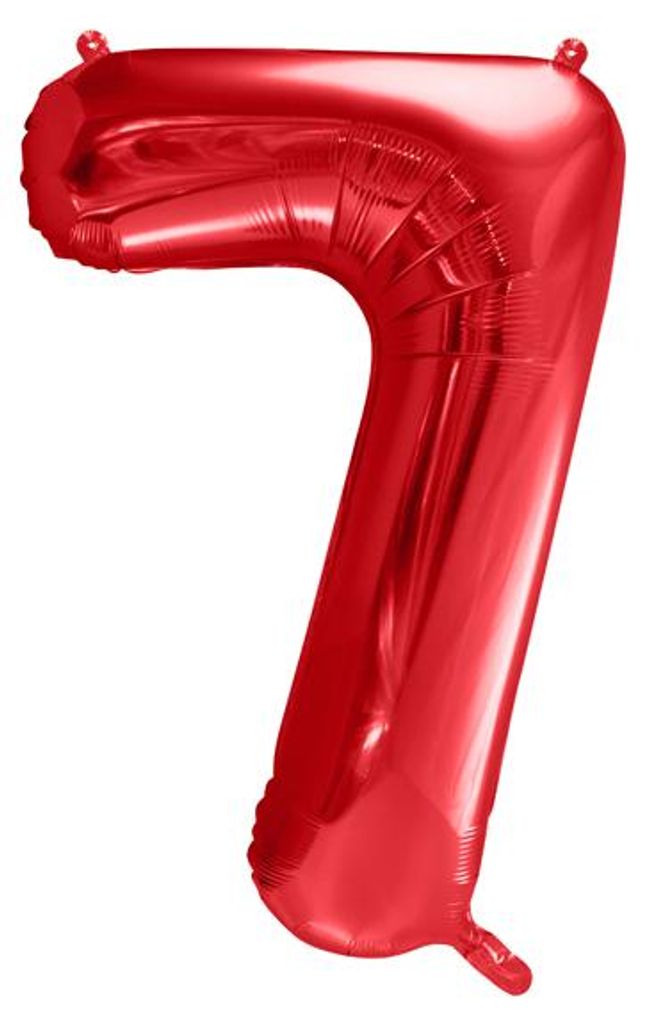 Palloncino in foil Numero 7 rosso, 86 cm Immagine del prodotto 
