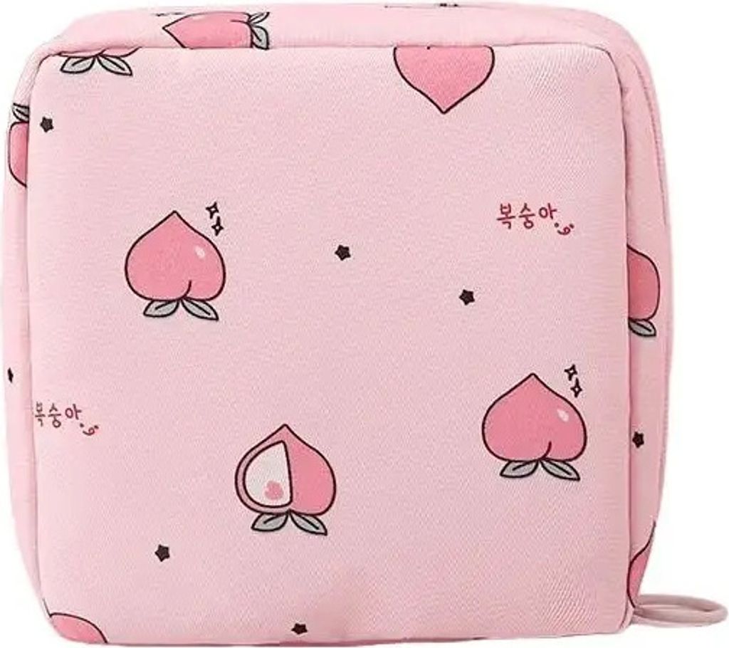 Reise-Kulturbeutel, Hygienetasche, Kulturtasche, Reise Kosmetiktasche für Kinder - FEMMELFLOW Rosa/Pfirsich