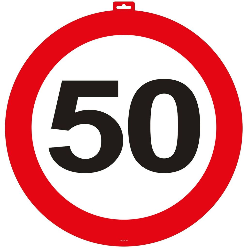 50. Geburtstag Verkehrsschild Türschild Produktbild 