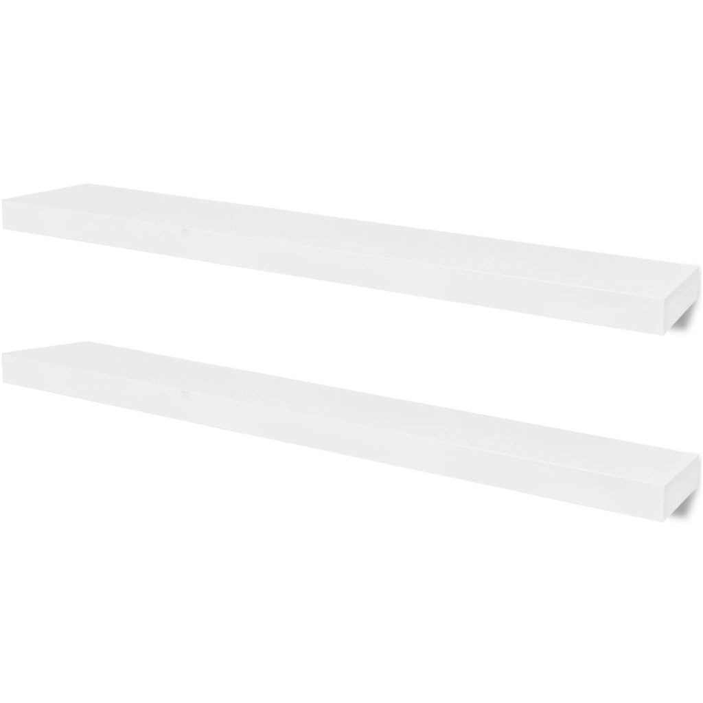 vidaXL Mensole a muro 2 pz. MDF Bianco Immagine del prodotto 