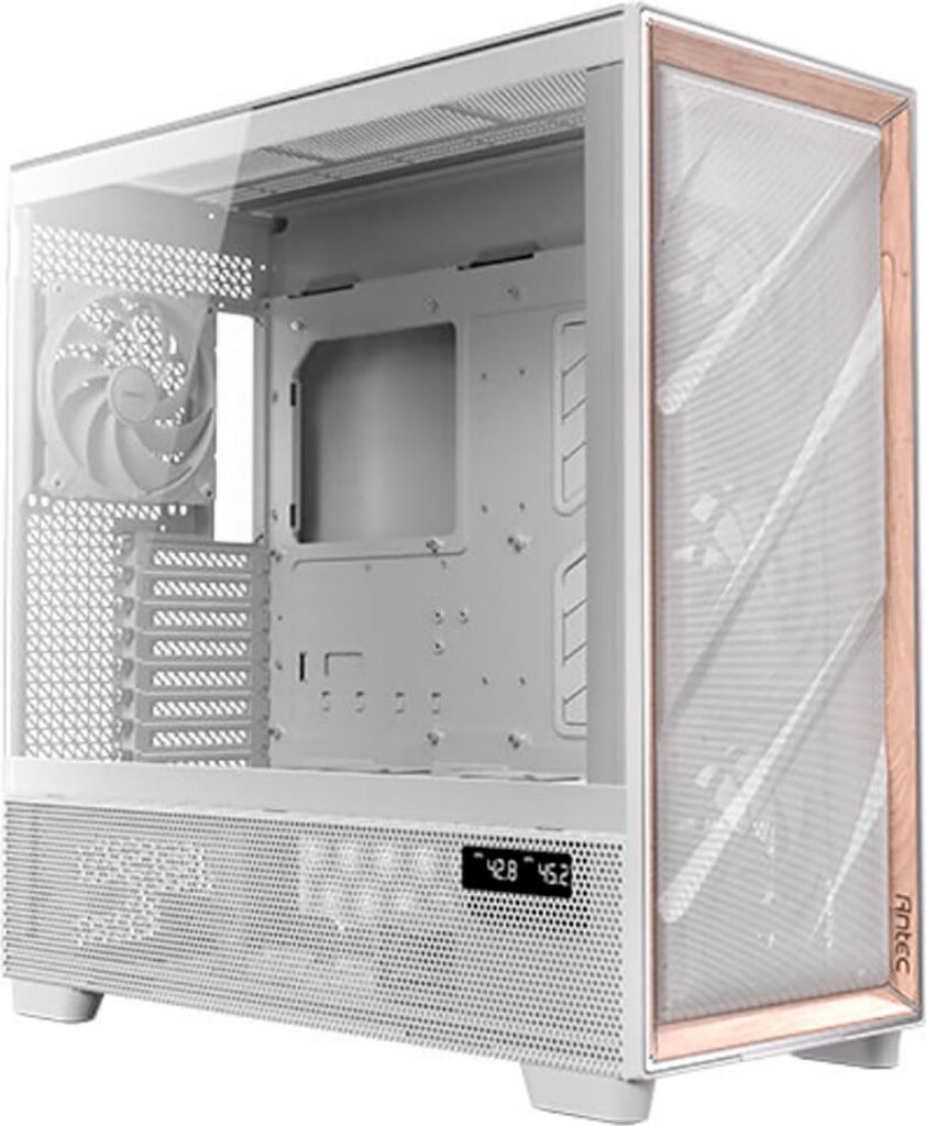 Antec FLUX PRO White EUV, Full Tower, PC, Weiß, Holz, ATX, Produktbild 