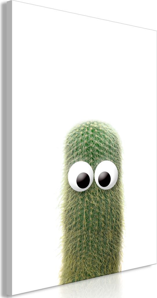 Vliesstoff Leinwandbild - Prickly Friend (1 Part) Vertical 60x90 cm Blätter b-A-0400-b-a
